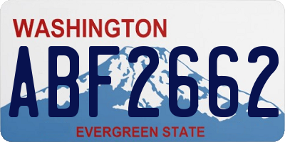 WA license plate ABF2662