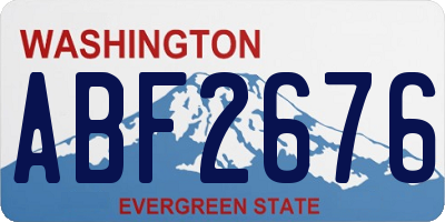 WA license plate ABF2676