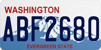 WA license plate ABF2680