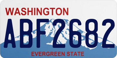WA license plate ABF2682