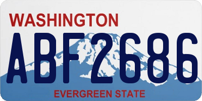 WA license plate ABF2686