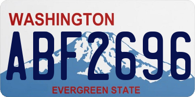 WA license plate ABF2696