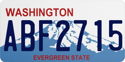 WA license plate ABF2715