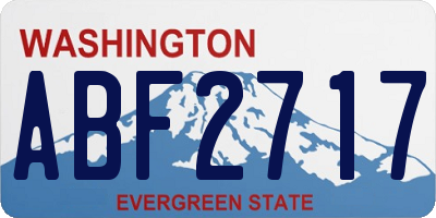 WA license plate ABF2717
