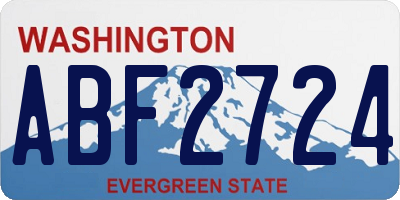 WA license plate ABF2724