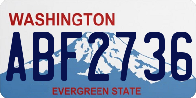 WA license plate ABF2736