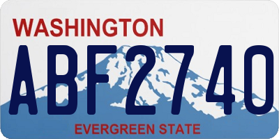 WA license plate ABF2740