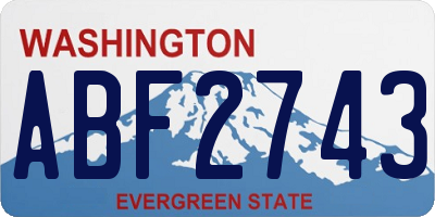 WA license plate ABF2743
