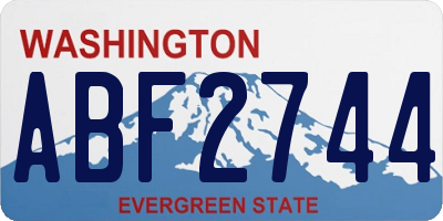 WA license plate ABF2744