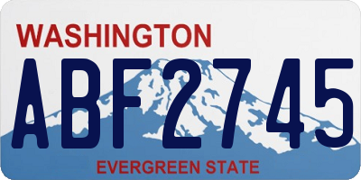 WA license plate ABF2745