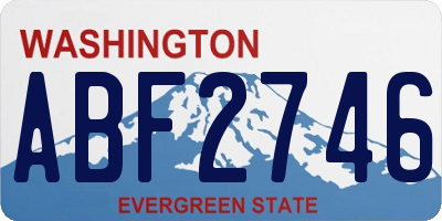 WA license plate ABF2746
