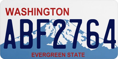 WA license plate ABF2764