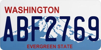 WA license plate ABF2769