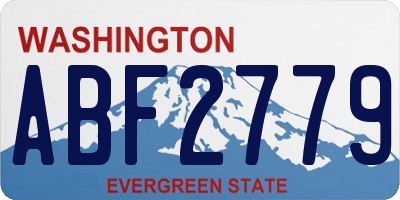WA license plate ABF2779