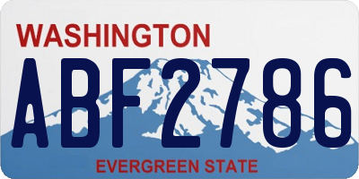WA license plate ABF2786