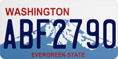 WA license plate ABF2790