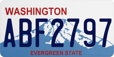 WA license plate ABF2797