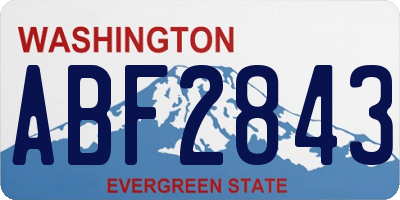 WA license plate ABF2843