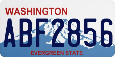 WA license plate ABF2856