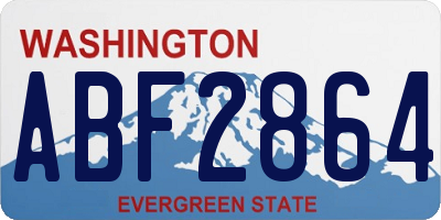 WA license plate ABF2864
