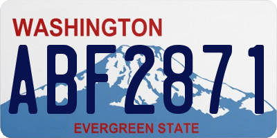 WA license plate ABF2871