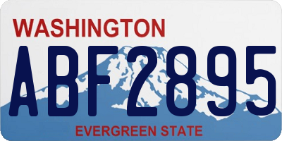 WA license plate ABF2895