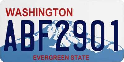 WA license plate ABF2901