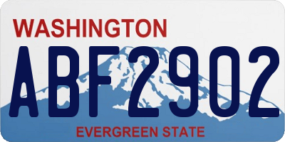 WA license plate ABF2902