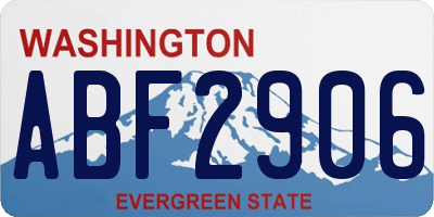 WA license plate ABF2906