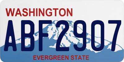 WA license plate ABF2907