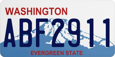 WA license plate ABF2911