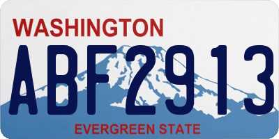 WA license plate ABF2913