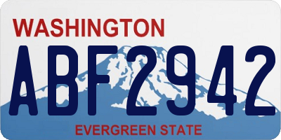 WA license plate ABF2942