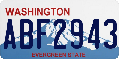 WA license plate ABF2943