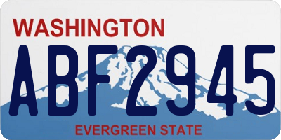 WA license plate ABF2945