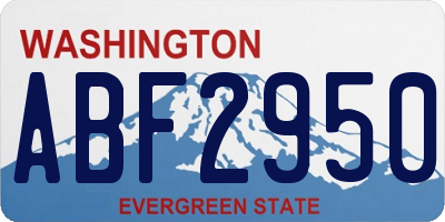 WA license plate ABF2950