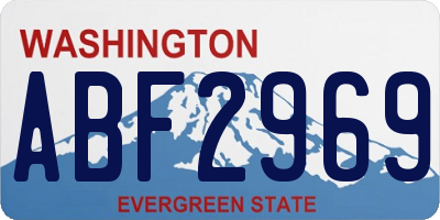 WA license plate ABF2969