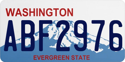 WA license plate ABF2976