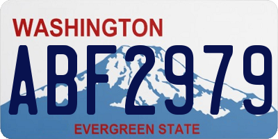 WA license plate ABF2979
