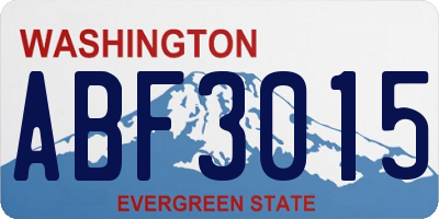 WA license plate ABF3015