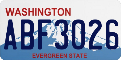WA license plate ABF3026