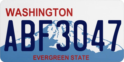 WA license plate ABF3047