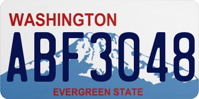 WA license plate ABF3048
