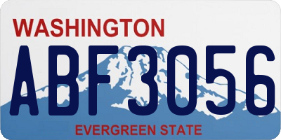 WA license plate ABF3056