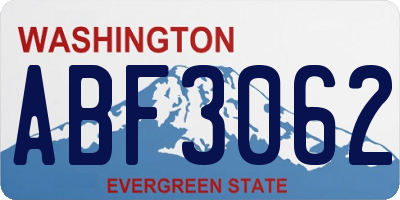 WA license plate ABF3062