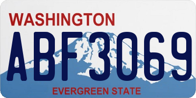 WA license plate ABF3069