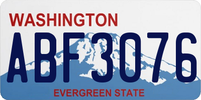 WA license plate ABF3076