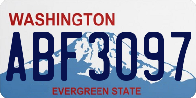 WA license plate ABF3097