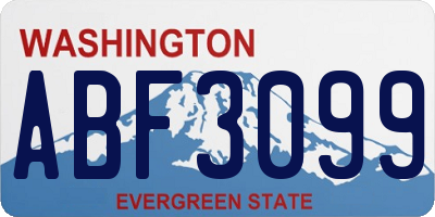 WA license plate ABF3099