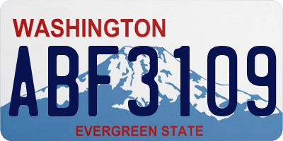 WA license plate ABF3109